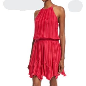 Halston Heritage Pleated Blouson dress size 10